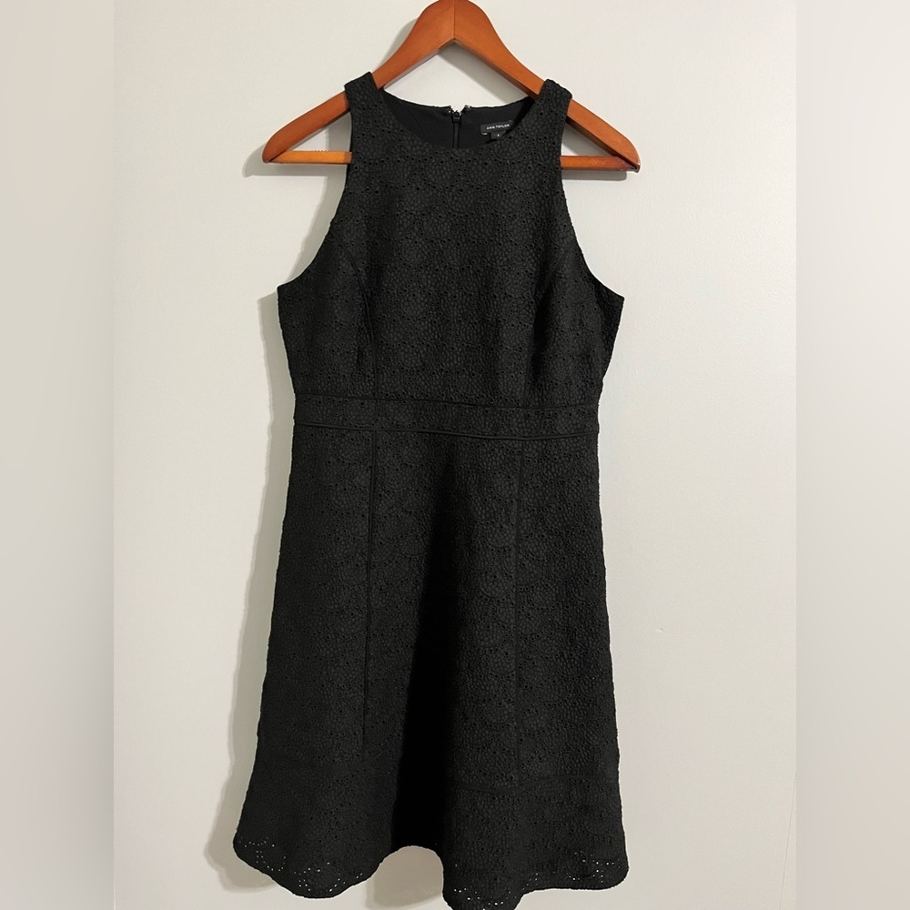 Ann Taylor Black Lace A-line Dress - Picture 2 of 12
